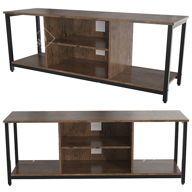 Industrial TV Stand Mayton 3D model image 1