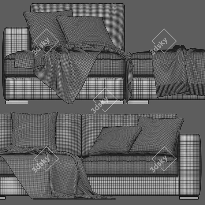 Modern Jesse Alfred Sofa Set 3D model image 5