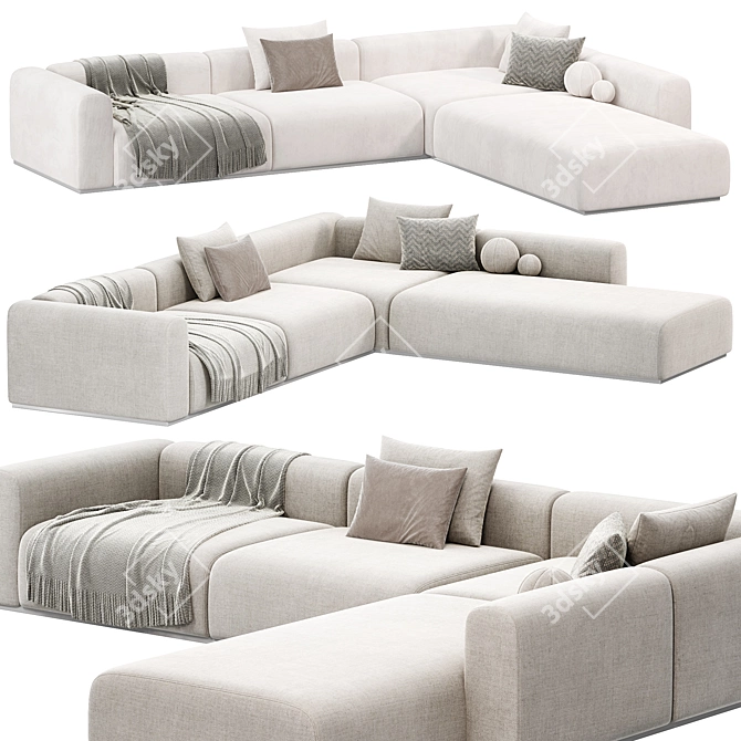 Contemporary MAHÈ Sofa Design 3D model image 1