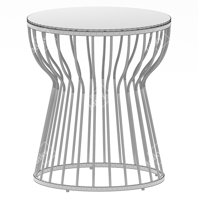 Sleek Pillar Side Table 3D model image 3