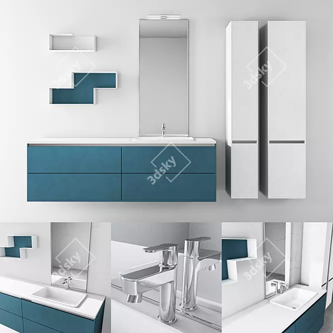 Modern Arcom e.Go Bathroom Set 3D model image 1