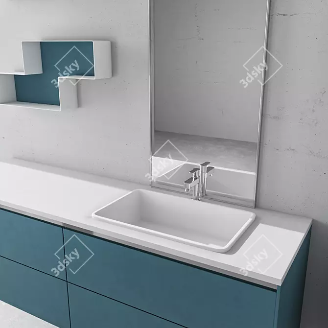 Modern Arcom e.Go Bathroom Set 3D model image 2