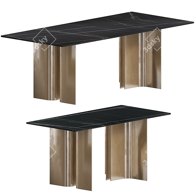 Customizable Table Set by Frandiss 3D model image 1