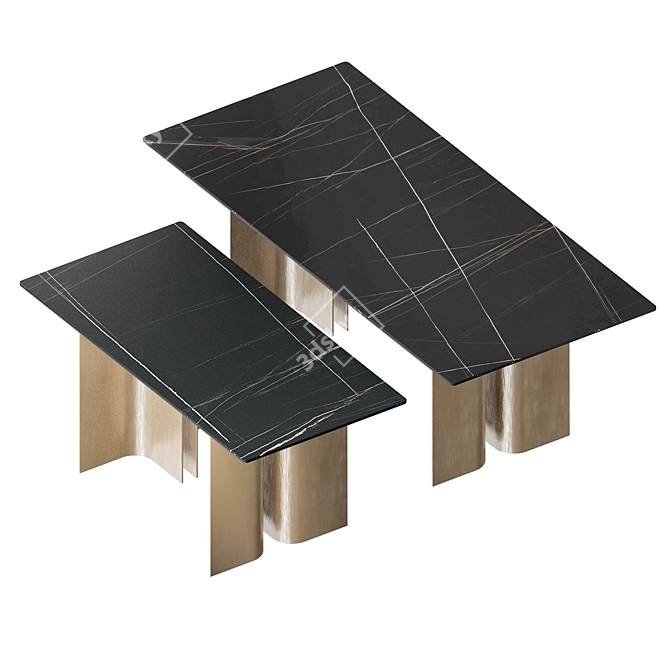 Customizable Table Set by Frandiss 3D model image 2