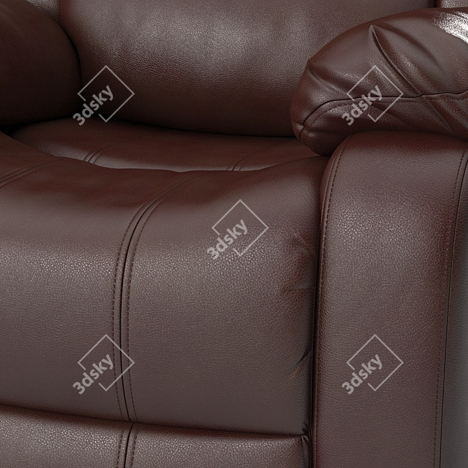 Luxury Modena Vegan Leather Recliner 3D model image 5