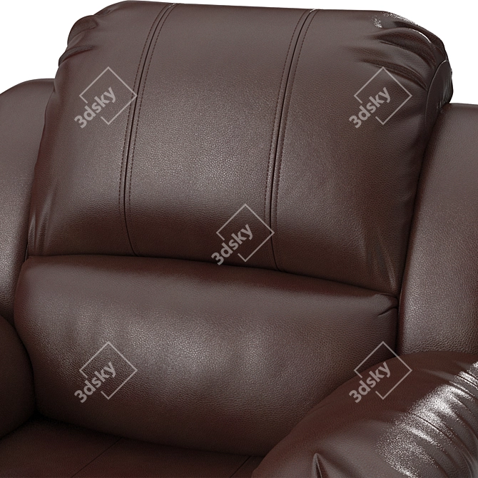 Luxury Modena Vegan Leather Recliner 3D model image 6