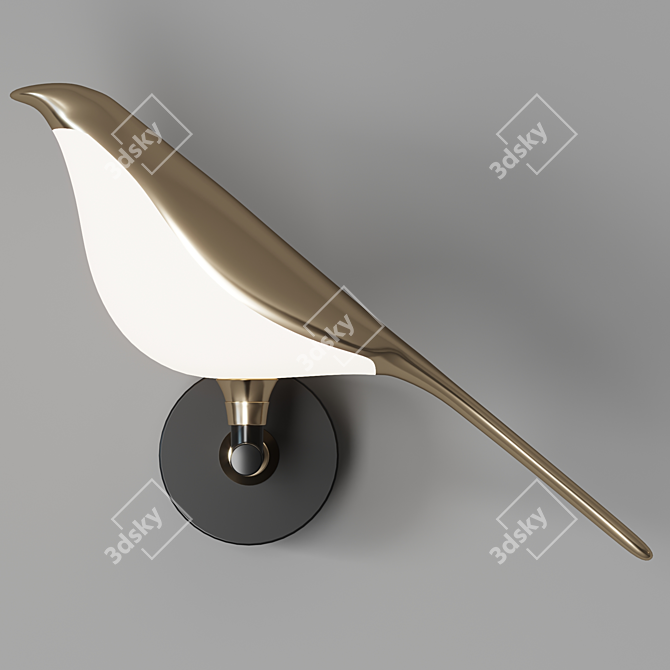 Modern Bronze Wall Sconce 3D model image 4