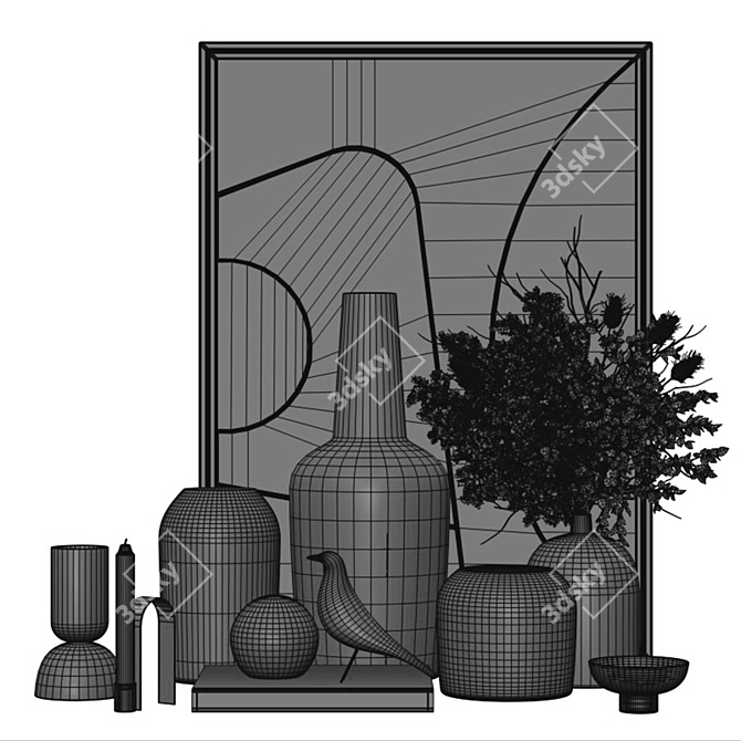 Minimalist Vase Set Kristina Dam 3D model image 5