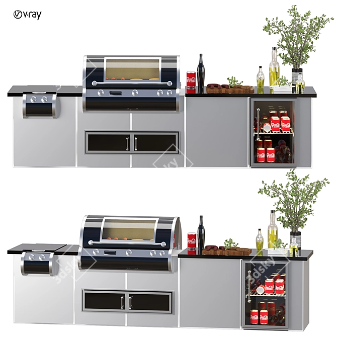 2015 Outdoor Kitchen 3D Model 3D model image 3