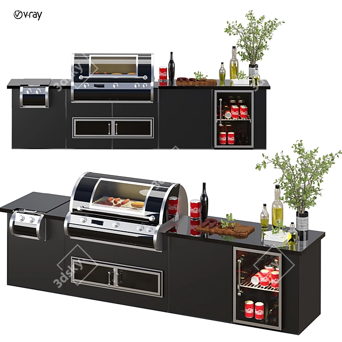 2015 Outdoor Kitchen 3D Model 3D model image 4