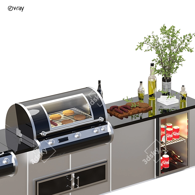 2015 Outdoor Kitchen 3D Model 3D model image 5