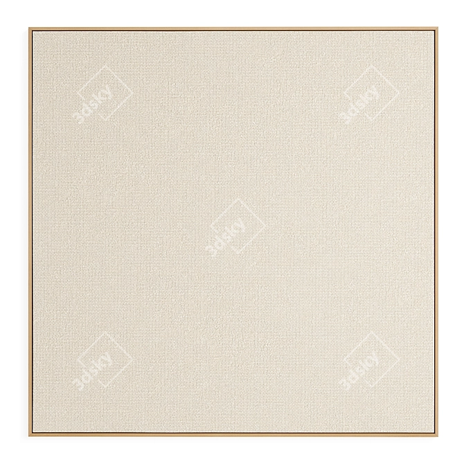 Jute Canvas Wooden Frame Art 3D model image 4