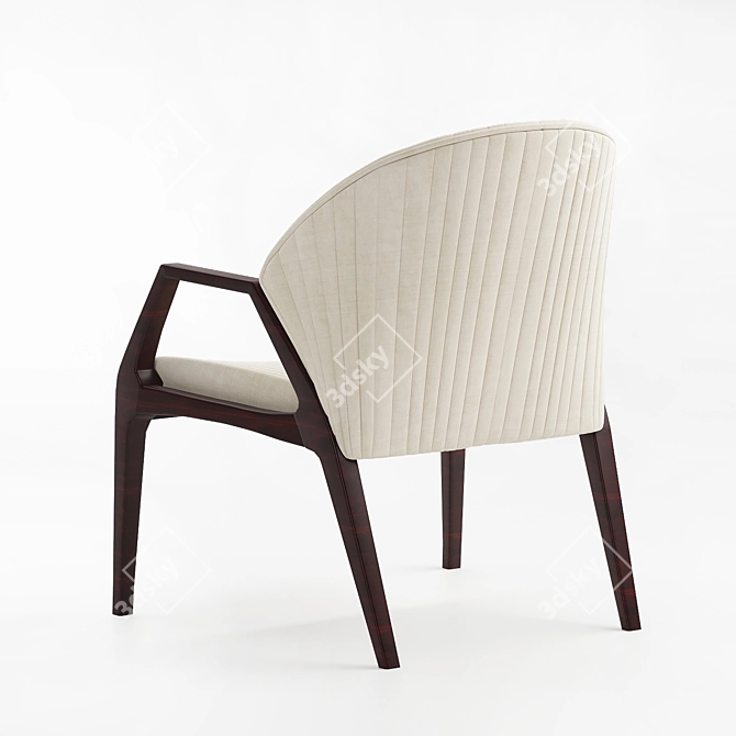 Minimalist Modern Luisa Accent Chair 3D model image 2