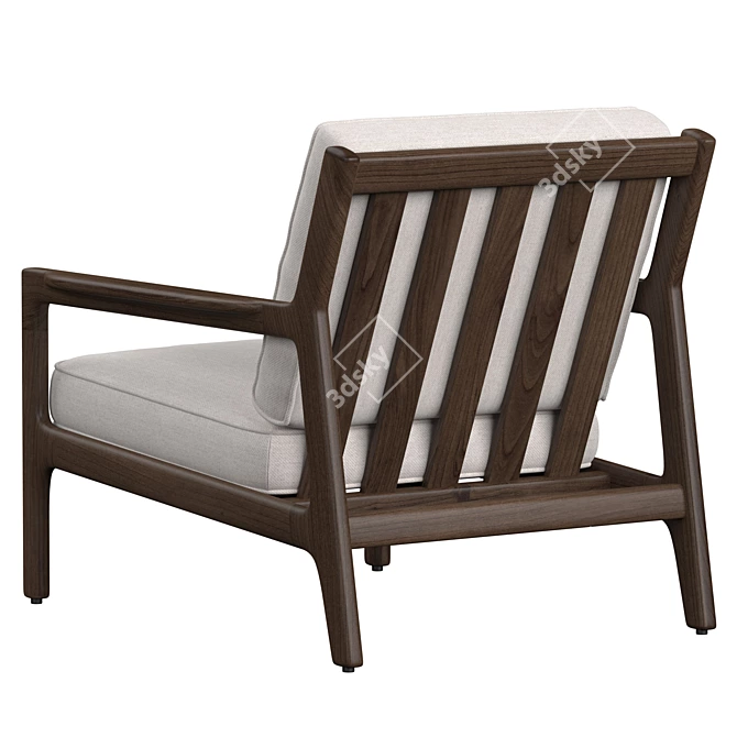 Modern Rosewood Armchair Design 3D model image 3