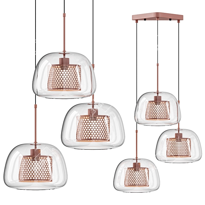  Elegance Trio Pendant Light 3D model image 1