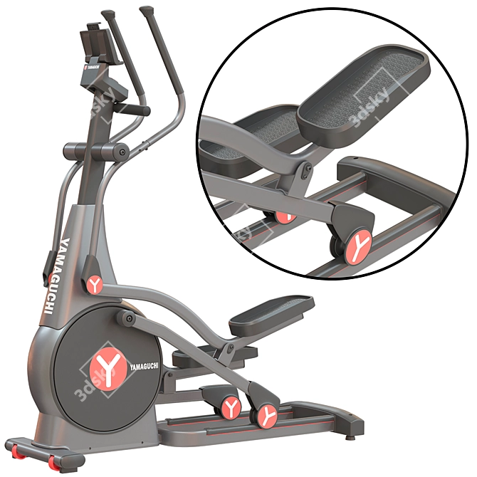 YAMAGUCHI Elliptic Cross Trainer 3D model image 3