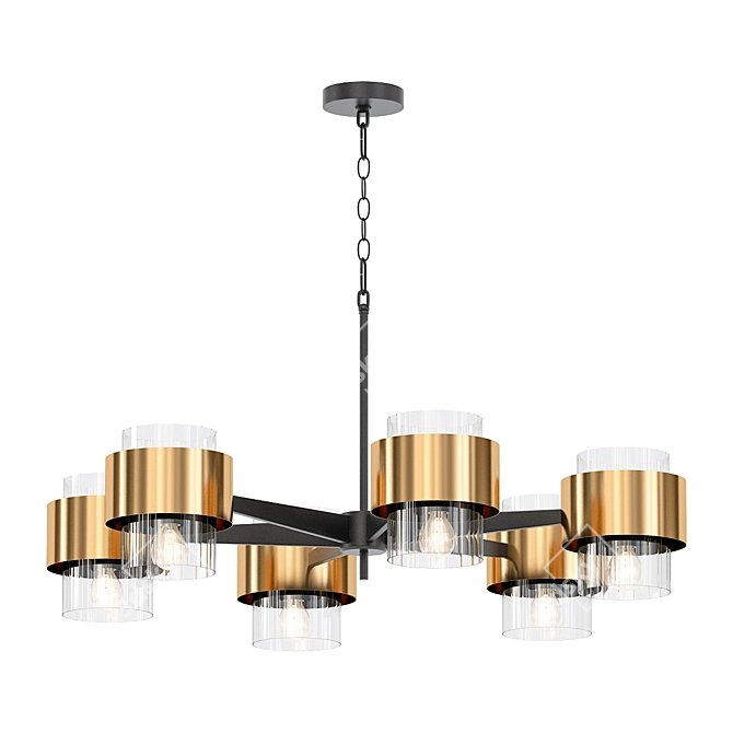 Quorum Epsilon 34" Chandelier Brilliance 3D model image 1