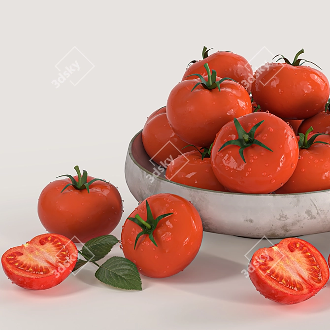 3D Tomato Dish Model Collection 3D model image 2