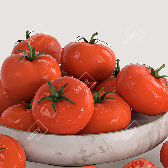 3D Tomato Dish Model Collection 3D model image 4