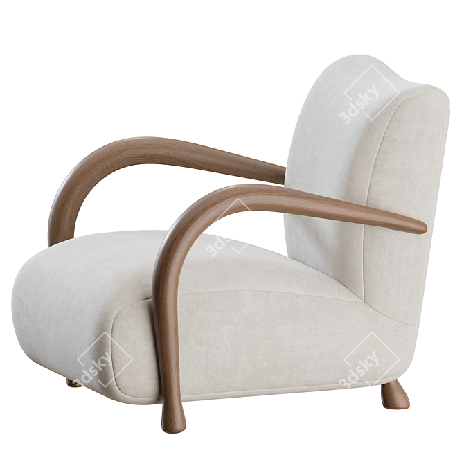 Modern Sula Lounge Chair, Elegant 3D model image 7