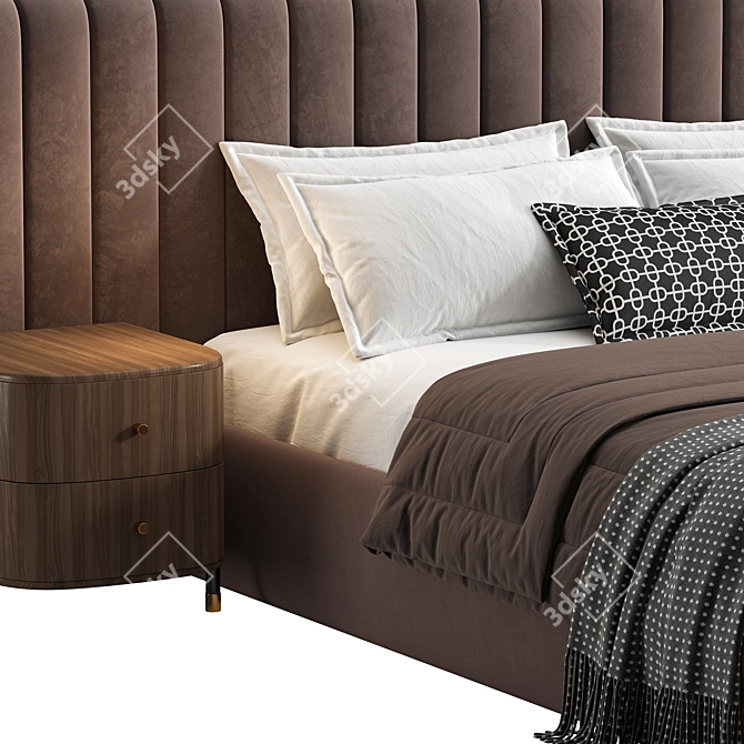  Sleek Modern Berlin Bed 3D model image 5