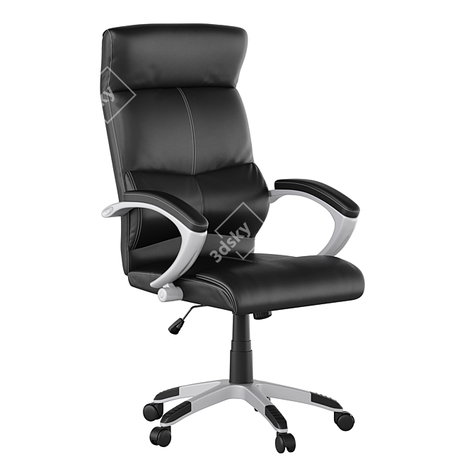 Modern Leather Office Swivel Chair 3D model image 1