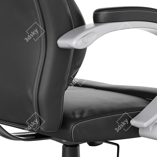 Modern Leather Office Swivel Chair 3D model image 5