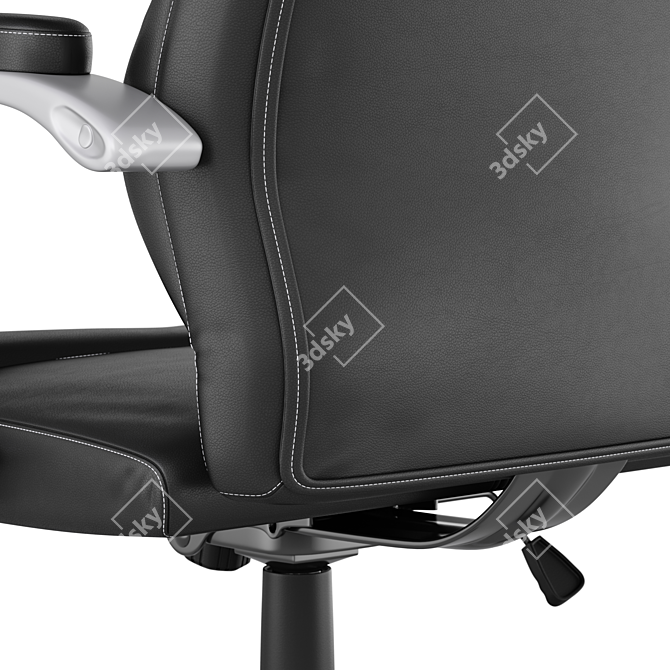 Modern Leather Office Swivel Chair 3D model image 6