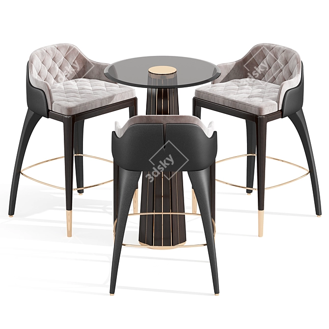 Elegant Darian Bar Table 3D model image 3