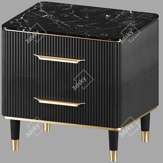 Customizable Bedside Table by Frandiss 3D model image 2