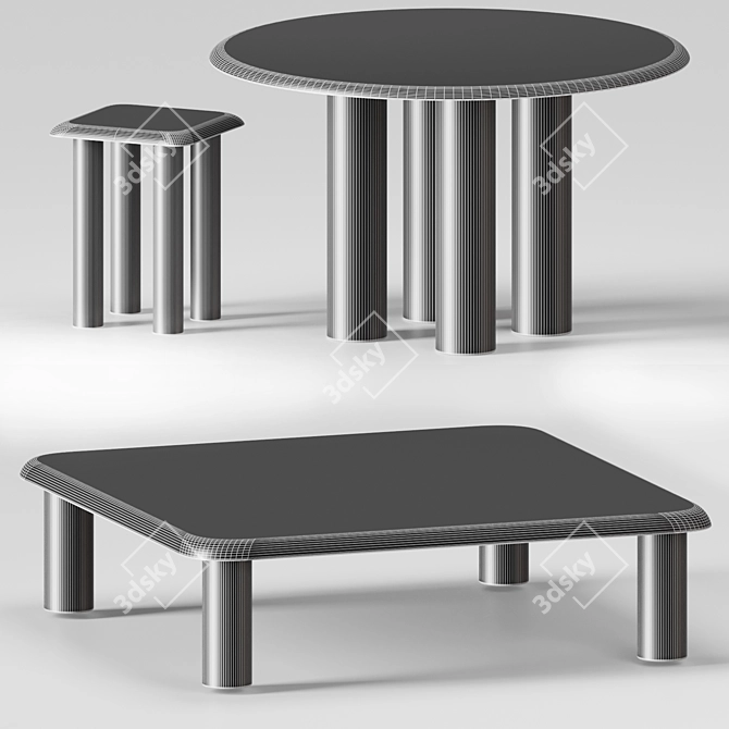 Modern Islets Dining Tables Collection 3D model image 3