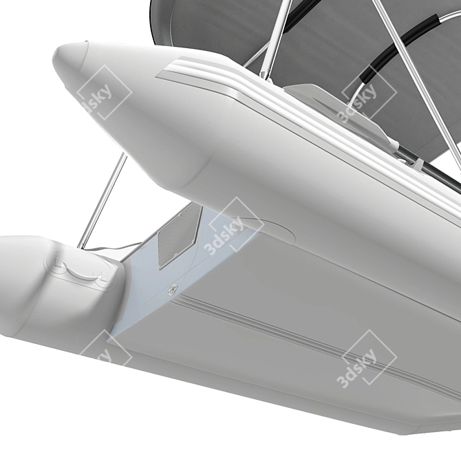 Inflatable Boat with Sunshade 3D model image 5