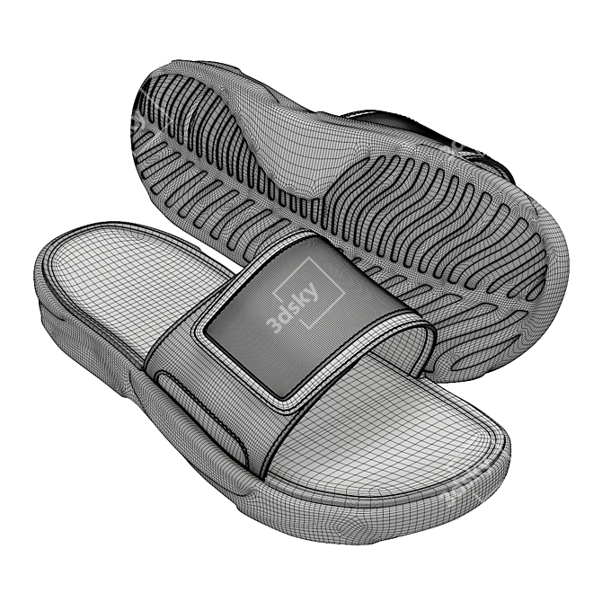 Men's Slide Sandals 01 V2 3D model image 2