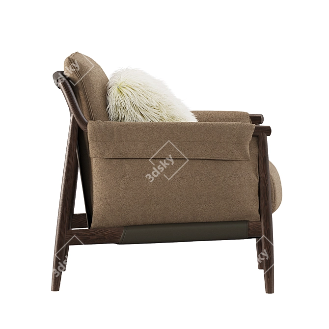 Elegant Times Lounge Armchair by Poltrona Frau 3D model image 3