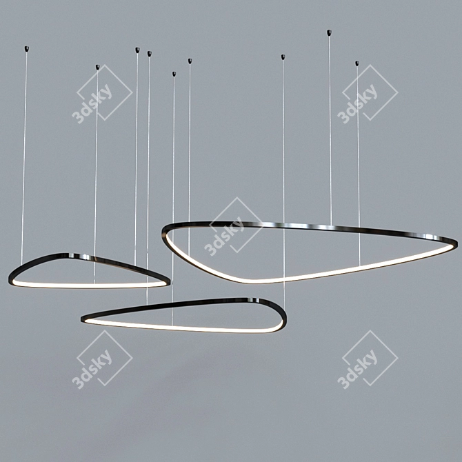 Elegant Forstlight EGG Hanging Lamp 3D model image 3