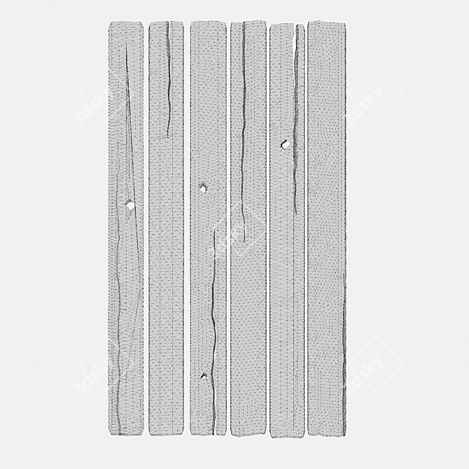 Old Board Set 1200mm 3D model image 3