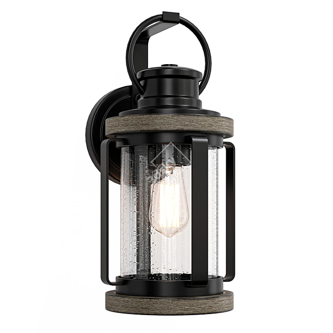 Slender Outdoor Wall Sconce Fixture 3D model image 1