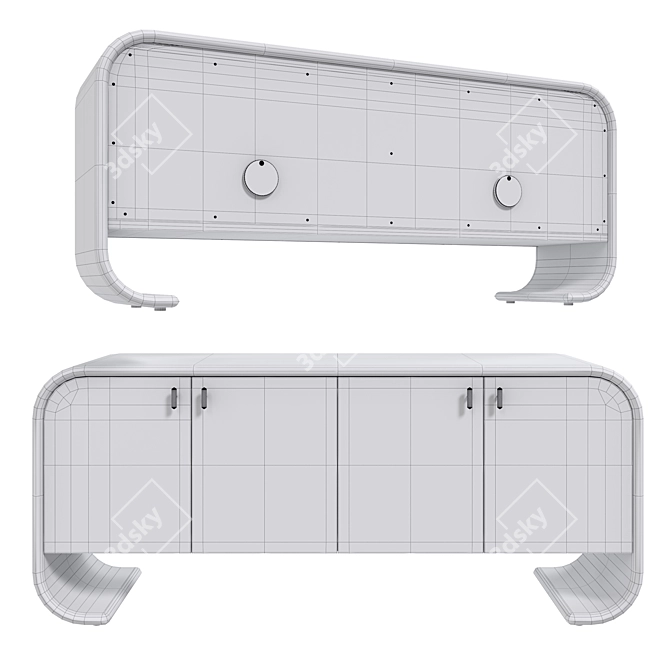 Versatile Zoia Sideboard for Any Room 3D model image 2