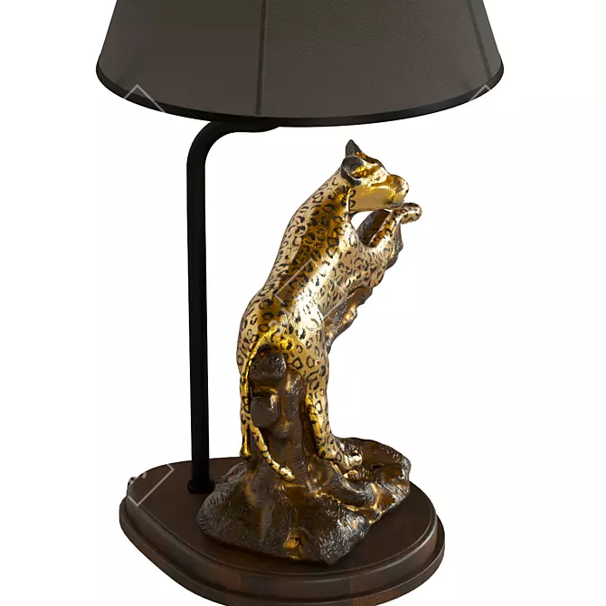 Safari Chic Leopard Table Lamp 3D model image 2