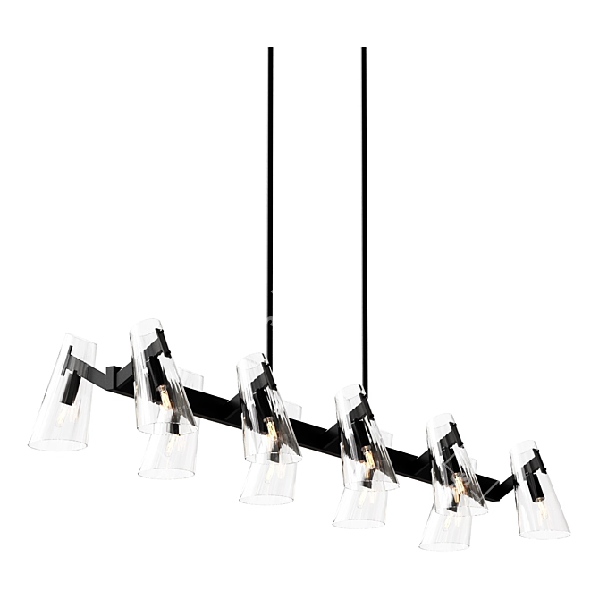 Valette Linear Chandelier 3D model image 1