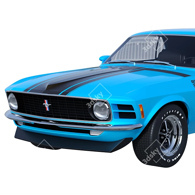 Classic Power Beast Ford Mustang 3D model image 4