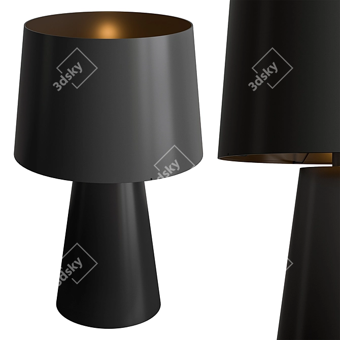 Glowing Plastic Table Lamp 3D model image 3