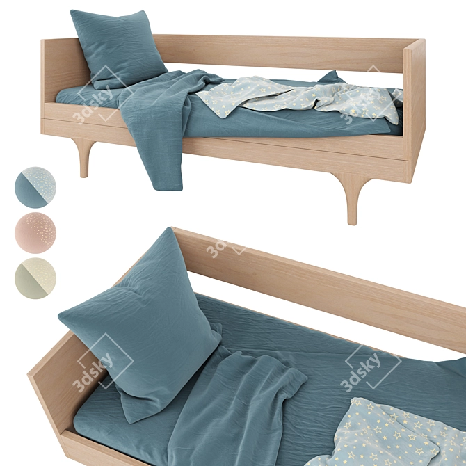 Kalon Studios Divan Toddler Bed 3D model image 1