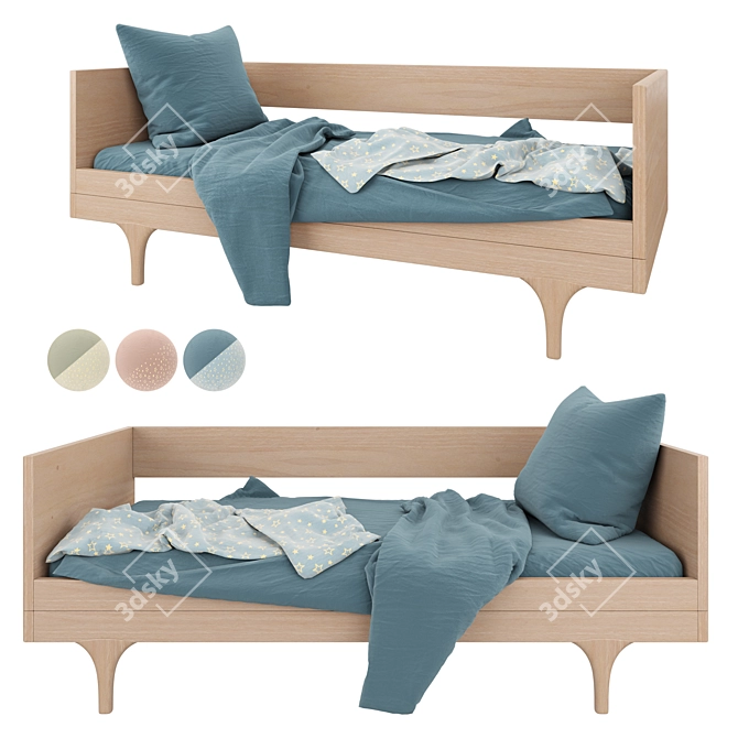 Kalon Studios Divan Toddler Bed 3D model image 5