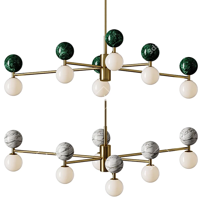 PBR-Optimized Dalt Pendant Light 3D model image 1