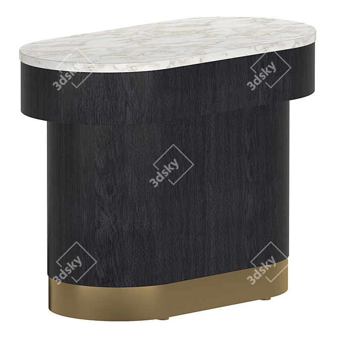 Modern Volumetric Side Table 3D model image 1