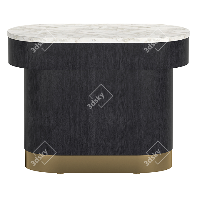 Modern Volumetric Side Table 3D model image 2