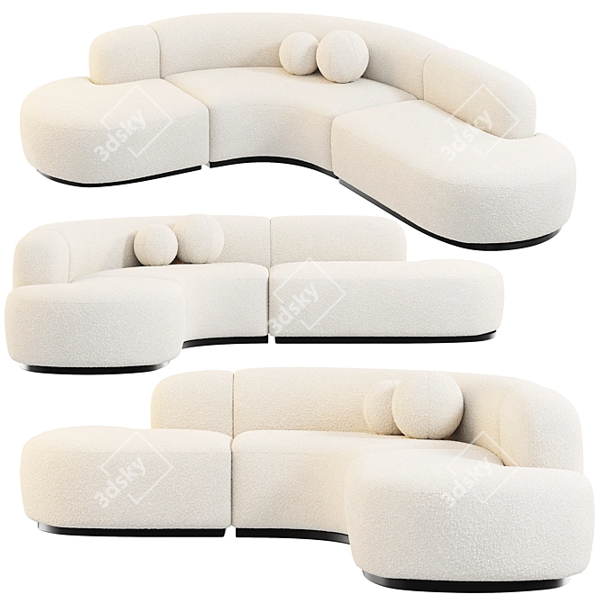 Modern Scandinavian Style Sofa Bjorn 3D model image 1