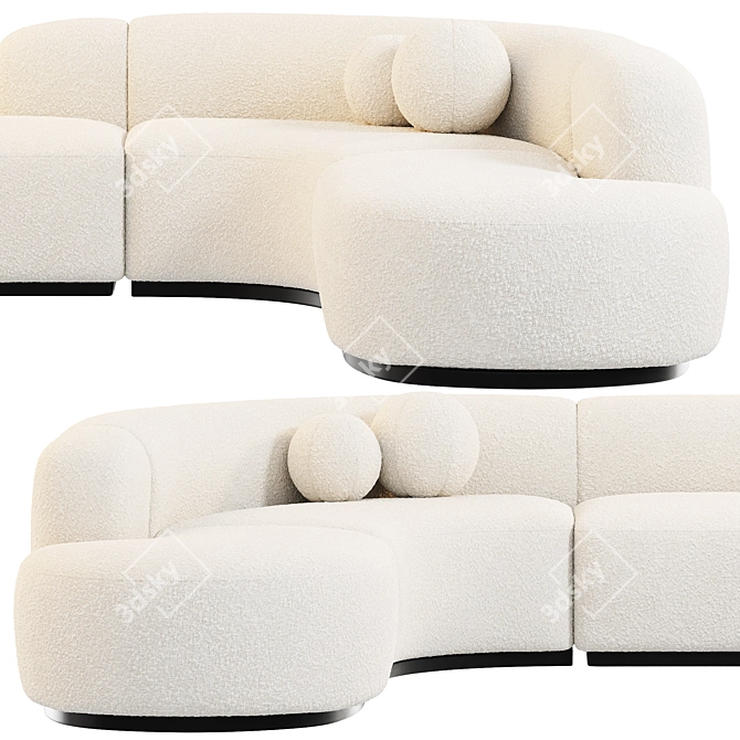 Modern Scandinavian Style Sofa Bjorn 3D model image 5