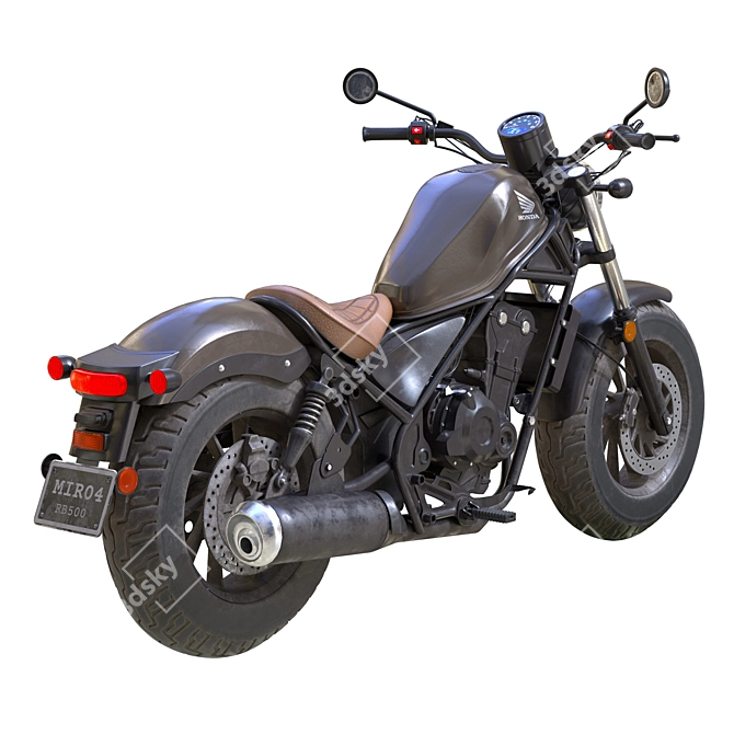 Honda Rebel 500 PBR Texture 3D model image 2